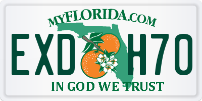 FL license plate EXDH70