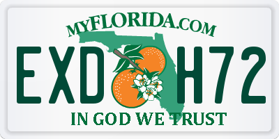 FL license plate EXDH72