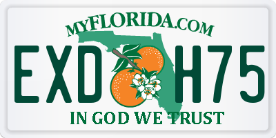 FL license plate EXDH75