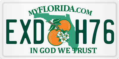 FL license plate EXDH76