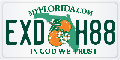 FL license plate EXDH88