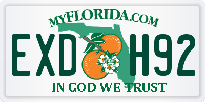 FL license plate EXDH92