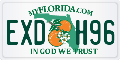 FL license plate EXDH96