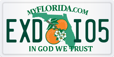 FL license plate EXDI05