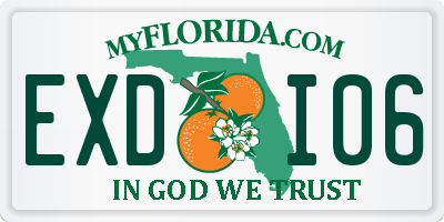FL license plate EXDI06