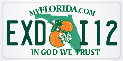 FL license plate EXDI12