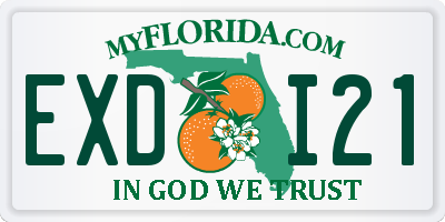 FL license plate EXDI21