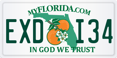 FL license plate EXDI34