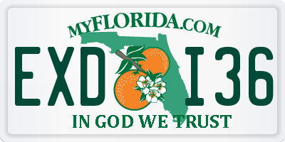 FL license plate EXDI36