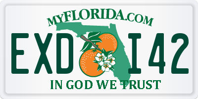 FL license plate EXDI42