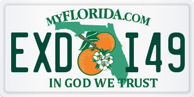 FL license plate EXDI49