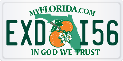 FL license plate EXDI56