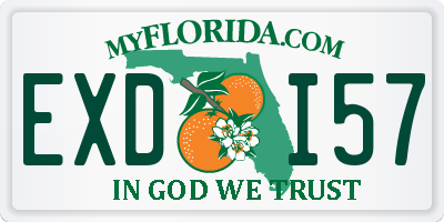 FL license plate EXDI57