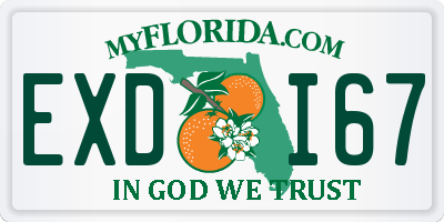 FL license plate EXDI67