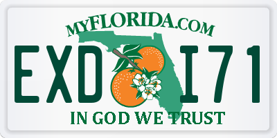 FL license plate EXDI71