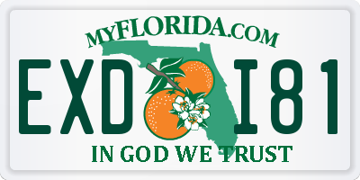 FL license plate EXDI81