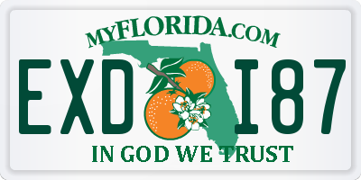 FL license plate EXDI87