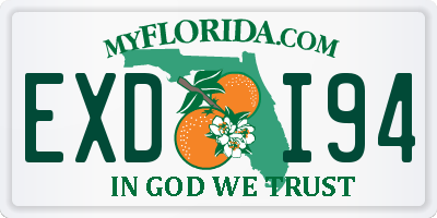 FL license plate EXDI94