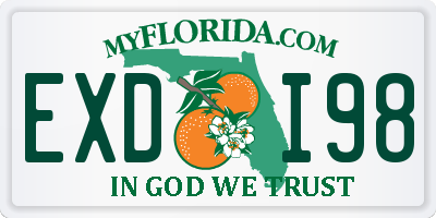 FL license plate EXDI98