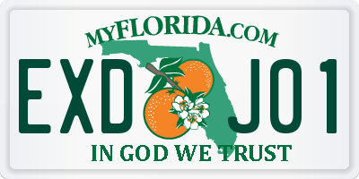FL license plate EXDJ01