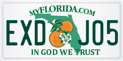 FL license plate EXDJ05