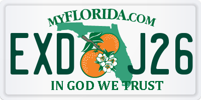 FL license plate EXDJ26