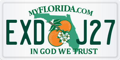 FL license plate EXDJ27