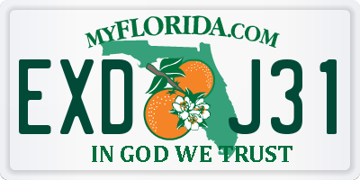 FL license plate EXDJ31