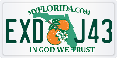 FL license plate EXDJ43