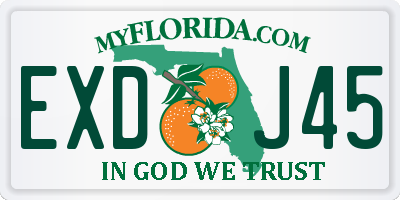 FL license plate EXDJ45