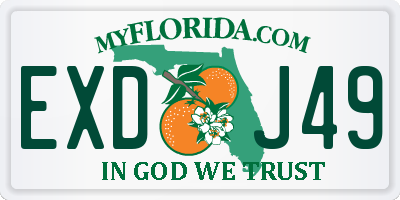 FL license plate EXDJ49