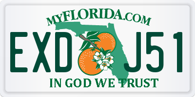 FL license plate EXDJ51