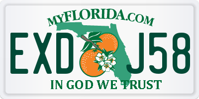 FL license plate EXDJ58