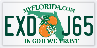 FL license plate EXDJ65