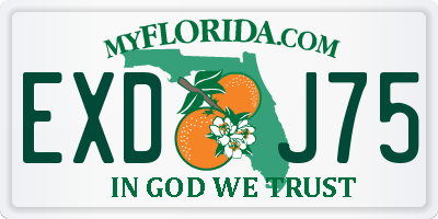 FL license plate EXDJ75