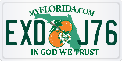 FL license plate EXDJ76