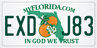 FL license plate EXDJ83