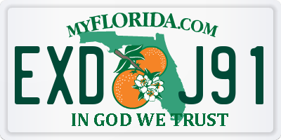 FL license plate EXDJ91