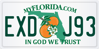 FL license plate EXDJ93