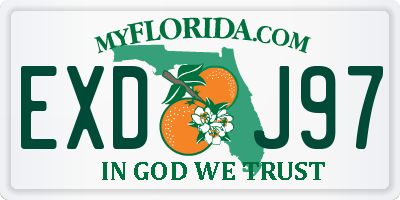 FL license plate EXDJ97