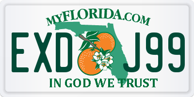 FL license plate EXDJ99