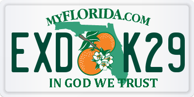 FL license plate EXDK29