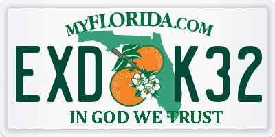 FL license plate EXDK32