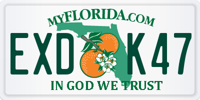 FL license plate EXDK47