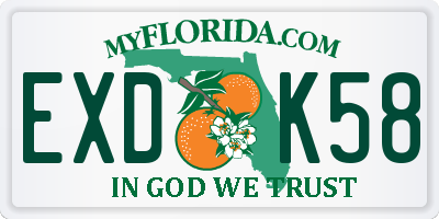 FL license plate EXDK58