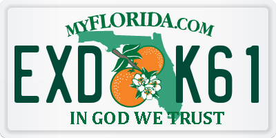FL license plate EXDK61