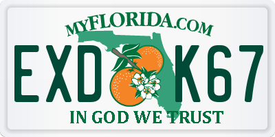 FL license plate EXDK67