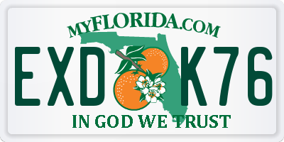 FL license plate EXDK76