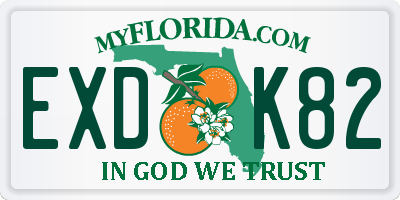 FL license plate EXDK82