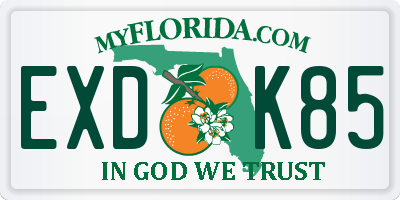 FL license plate EXDK85